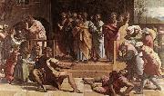 RAFFAELLO Sanzio The Death of Ananias oil painting reproduction